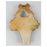 Vintage Chalkware Fruit Basket Wall Plaque