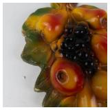 Vintage Chalkware Fruit Wall Hangings (Lot of 2)