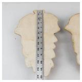 Vintage Chalkware Fruit Wall Hangings (Lot of 2)