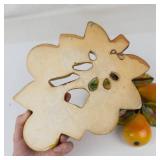 Vintage Chalkware Pear Wall Plaques (Lot of 2)