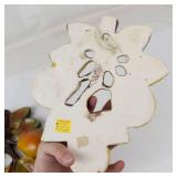 Vintage Chalkware Pear Wall Plaques (Lot of 2)