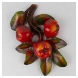Vintage 3d Chalkware Apple Wall Plaque