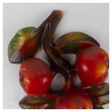 Vintage 3d Chalkware Apple Wall Plaque