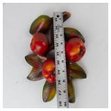 Vintage 3d Chalkware Apple Wall Plaque