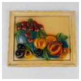 Vintage Ceramic Fruit Wall Plaque