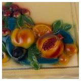 Vintage Ceramic Fruit Wall Plaque