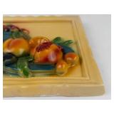 Vintage Ceramic Fruit Wall Plaque