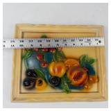 Vintage Ceramic Fruit Wall Plaque