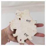 Pair of Vintage Floral and Cornucopia Chalkware Wall Plaques