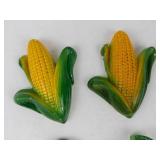 Chalkware Fruit Wall Decor (Lot of 4)