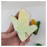 Chalkware Fruit Wall Decor (Lot of 4)