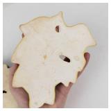 Chalkware Fruit Wall Plaques Pair