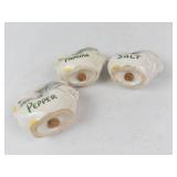 Vintage Ceramic Chicken Shaker Set Pepper Paprika Salt