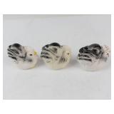 Vintage Ceramic Chicken Shaker Set Pepper Paprika Salt