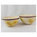 Hull Pottery Sunflower Mixing Bowls (Lot of 2)