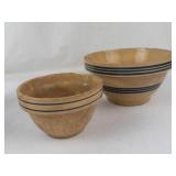 Robinson Ransbottom Pitcher, Studio Art Pottery Pitcher & Yellow Ware Bowls Mixed Lot