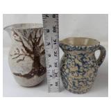 Robinson Ransbottom Pitcher, Studio Art Pottery Pitcher & Yellow Ware Bowls Mixed Lot