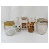 Vintage Glass Jar and Bottle Assortment (Lot of 5)