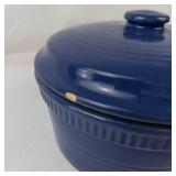 Blue Ceramic Covered Casserole Dish