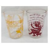 Vintage Hazel Atlas Nursery Rhyme Drinking Glasses (Lot of 2)
