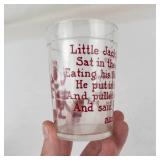 Vintage Hazel Atlas Nursery Rhyme Drinking Glasses (Lot of 2)