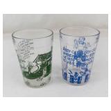 Vintage Hazel Atlas Nursery Rhyme Glasses (Lot of 2)