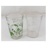 Vintage Hazel Atlas Nursery Rhyme Glasses (Lot of 2)