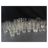 Clear Glass Tumblers & Cups (Lot of 30)