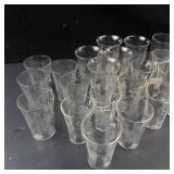 Clear Glass Tumblers & Cups (Lot of 30)