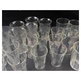 Clear Glass Tumblers & Cups (Lot of 30)
