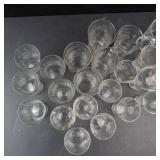Clear Glass Tumblers & Cups (Lot of 30)