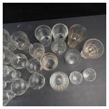 Clear Glass Tumblers & Cups (Lot of 30)