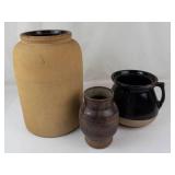 Pottery Jar and Crock Set (Lot of 3)