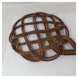 Vintage-Style Woven Rattan Carpet Beater