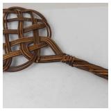 Vintage-Style Woven Rattan Carpet Beater