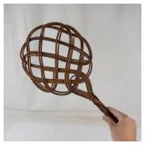 Vintage-Style Woven Rattan Carpet Beater