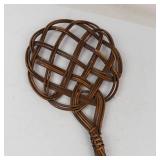Vintage-Style Woven Rattan Carpet Beater