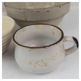 Ceramic Stoneware Bowl & Mug Mixed Lot of 6