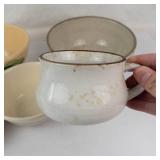 Ceramic Stoneware Bowl & Mug Mixed Lot of 6