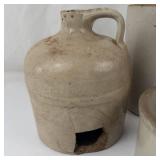 Vintage Stoneware Pottery Vessel Set (4 Pieces)