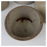 Vintage Stoneware Pottery Vessel Set (4 Pieces)