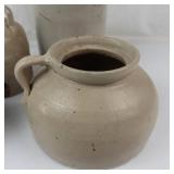 Vintage Stoneware Pottery Vessel Set (4 Pieces)