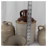 Vintage Stoneware Pottery Vessel Set (4 Pieces)