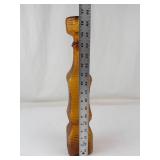 Vintage Empoli Genie Bottle Amber Ribbed Glass With Stopper