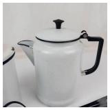Vintage White Enamelware Kitchen Set