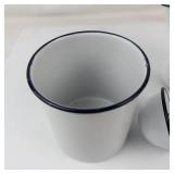 Vintage White Enamelware Kitchen Set
