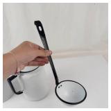 Vintage White Enamelware Kitchen Set