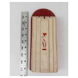 Vintage Wooden Knife Holder With Floral Front Panel