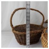 Wicker Basket Trio Mixed Lot