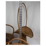 Wicker Basket Trio Mixed Lot